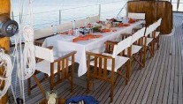 Tiziana Aft Deck Dining area